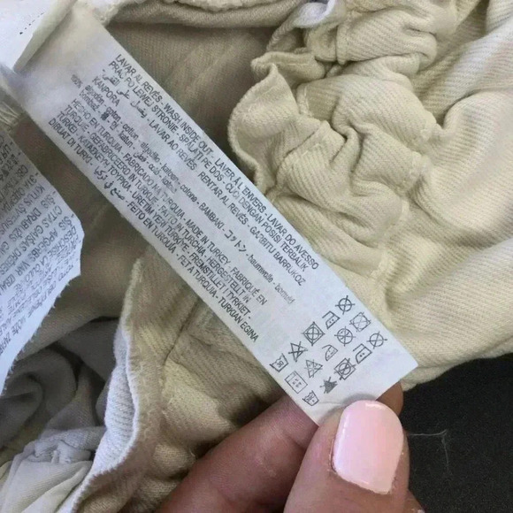 Zara Womens Ivory Baggy Fit Paper Bag Carrot Leg Ankle Rigid Jeans Size 6 - Picture 5 of 10